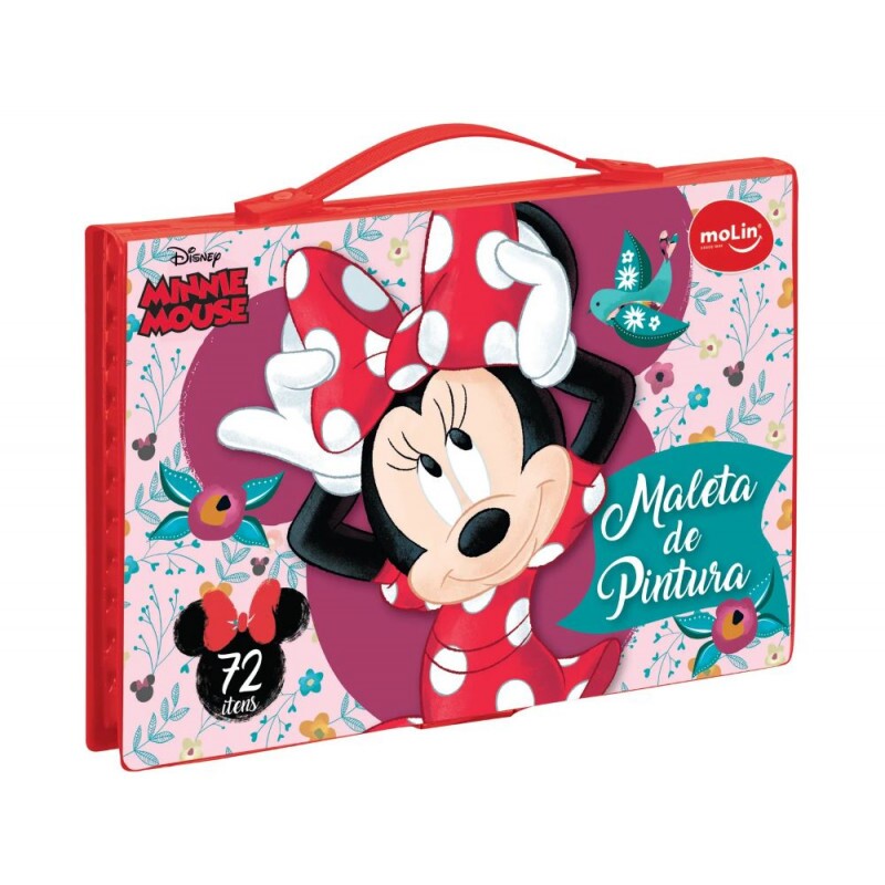 Maleta De Pintura Minnie Mouse 72 Itens Molin