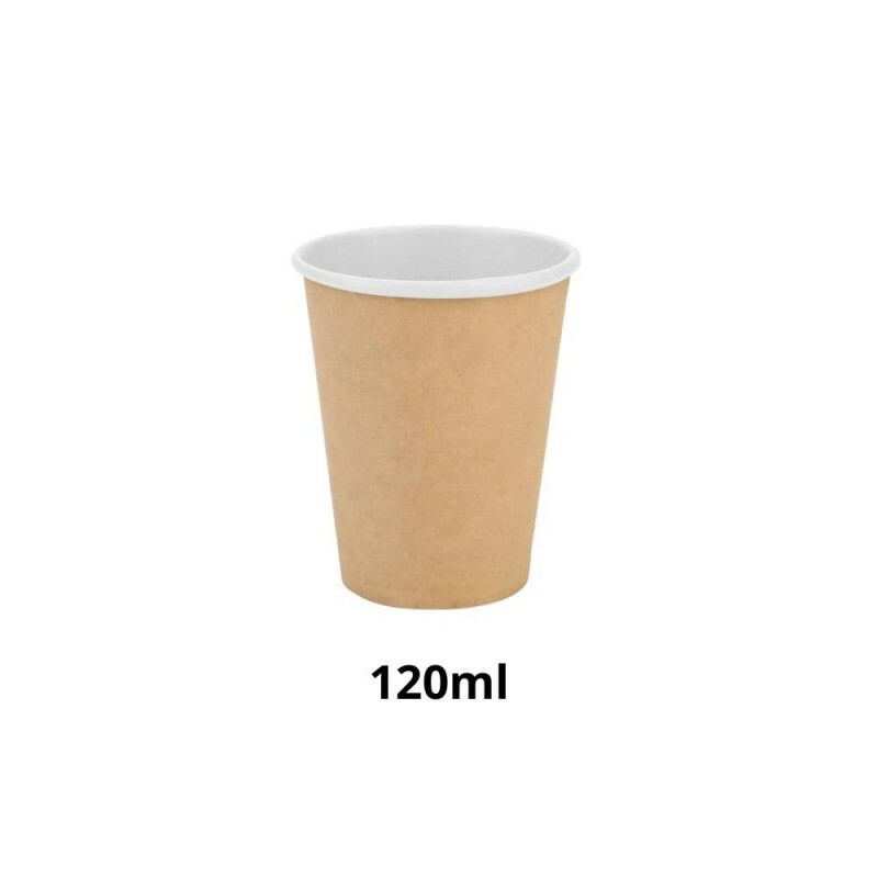 Copo De Papel Descartavel Kraft 120ml 50 Unidades Monouso