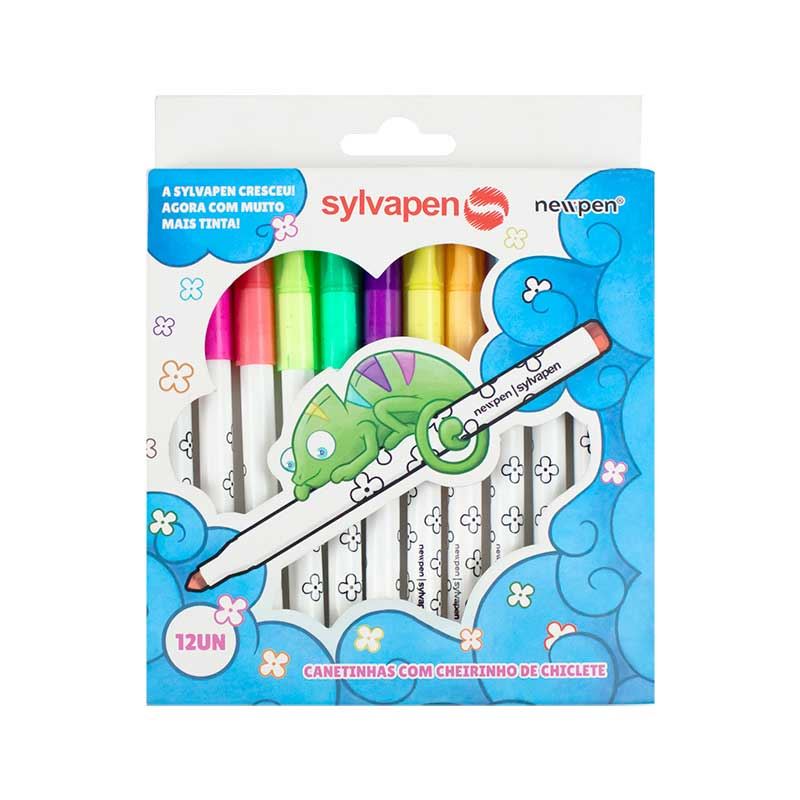 Canetinhas com Cheirinho Sylvapen 12 Cores - Newpen