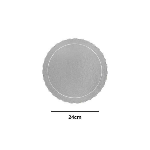 Cake Board Redondo 24cm Prata Niagara