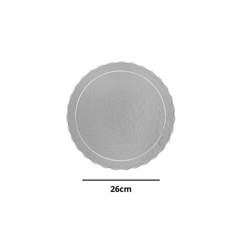 Cake Board Redondo 26cm Prata Niagara