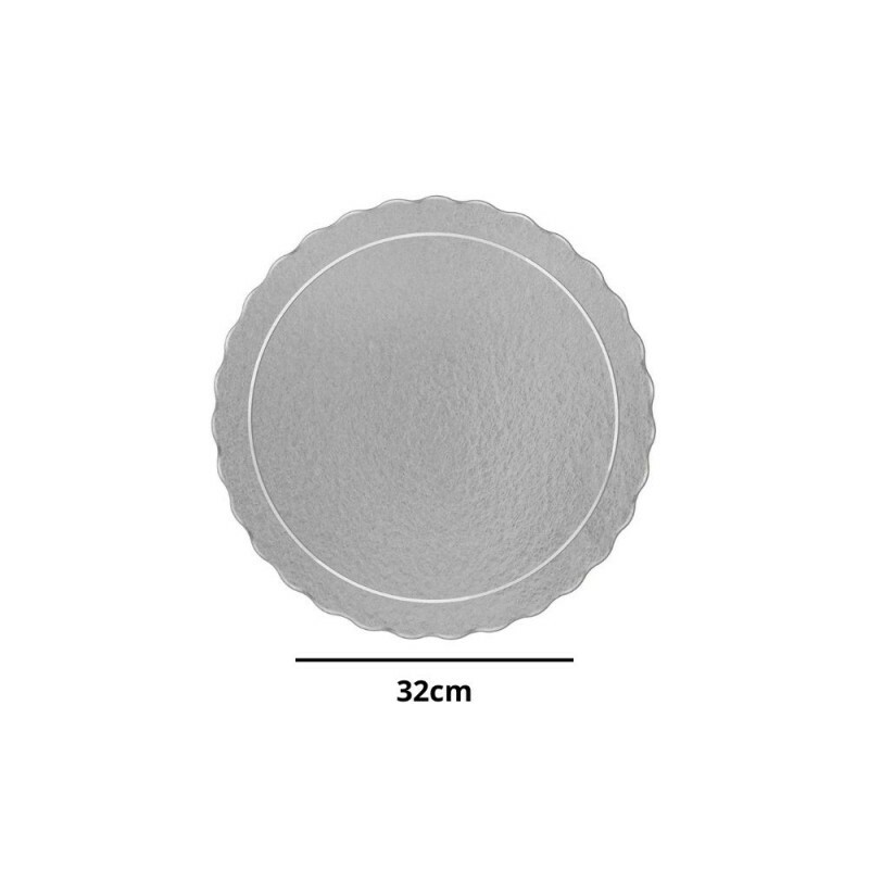Cake Board Redondo 32cm Prata Niagara