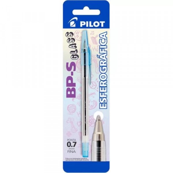 Caneta Esferografica Bps Glass Azul 0.7 Pilot