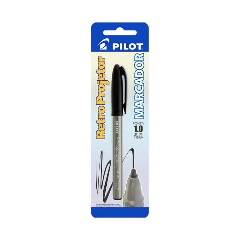 Marcador Retro Projetor Preta 1.0 Pilot
