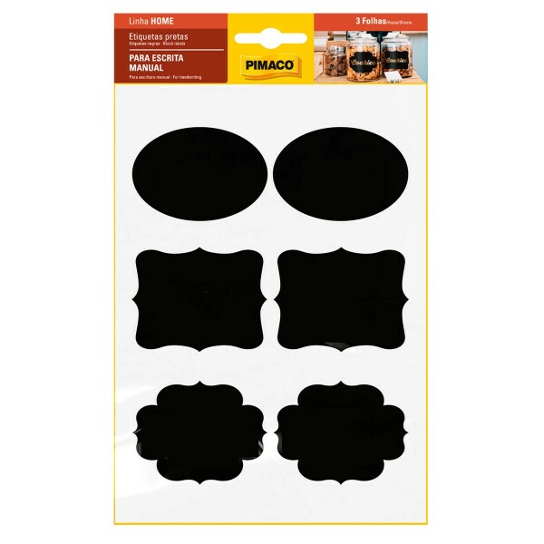 Etiqueta Adesiva Preta A5 - Pimaco Etiqueta Adesiva Preta A5 - Pimaco