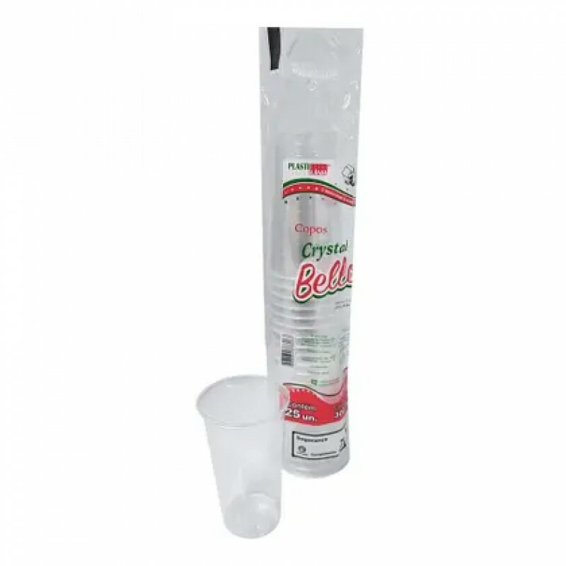 Copo Cristal Bello 300ml 25 Unidades - Plastilânia Copo Cristal Bello 300ml 25 Unidades - Plastilânia