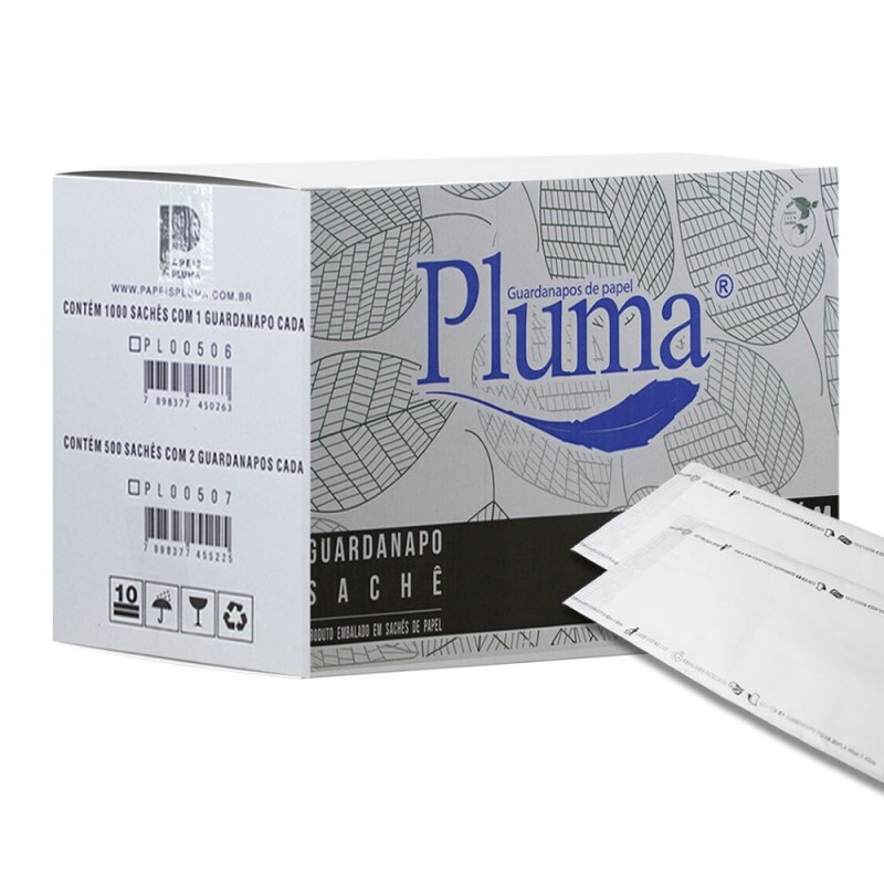 Caixa Guardanapo Com 500 Saches 40x40cm Pluma