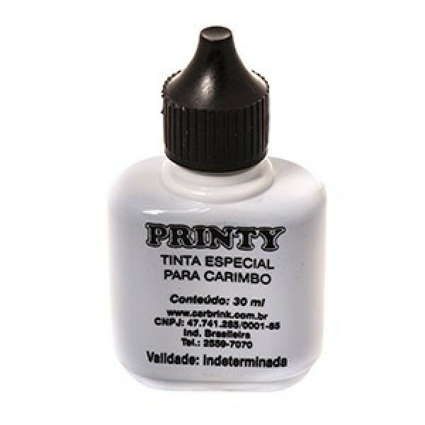 Tinta Especial para Carimbo Preto 30ml - Printy Tinta Especial para Carimbo Preto 30ml - Printy