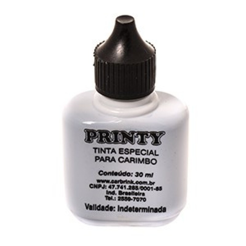 Tinta Especial para Carimbo Preto 30ml - Printy Tinta Especial para Carimbo Preto 30ml - Printy