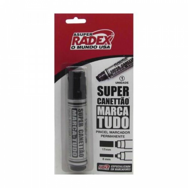 Super Canettão MARCA-TUDO Preto Permanente - Radex Super Canettão MARCA-TUDO Preto Permanente - Radex
