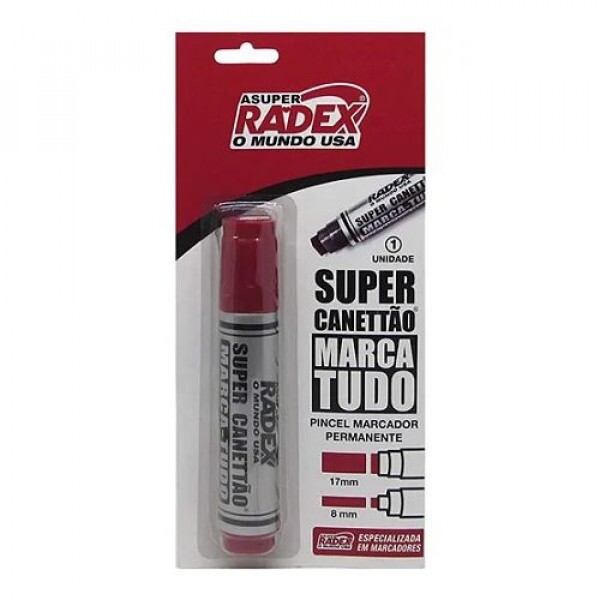 Super Canettão MARCA-TUDO Vermelho Permanente - Radex