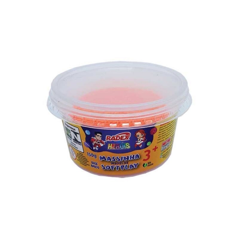 Massinha De Modelar Softplay Laranja 150g Radex