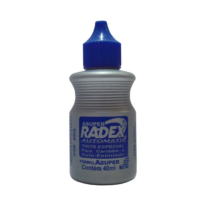 Tinta Especial para Carimbo Azul 40ml - Radex