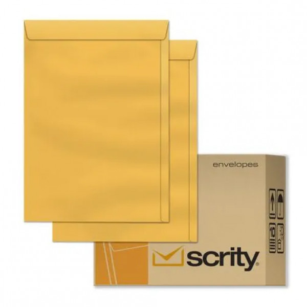 Envelope Kraft Ouro A4 80g 240X340mm c/250 Unidades - Scrity