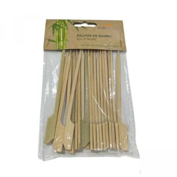 Espeto Golf de Bambu 12cm 20 Unidades - Silver Festas Espeto Golf de Bambu 12cm 20 Unidades - Silver Festas