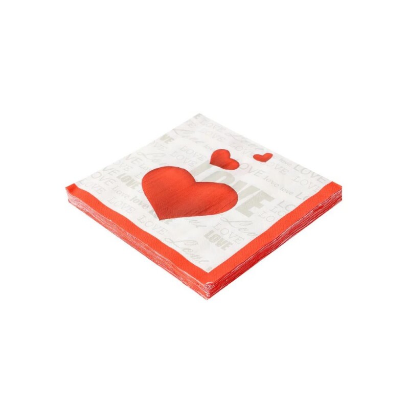 Guardanapo 33x33cm 20 Unidades Love Silver Festas
