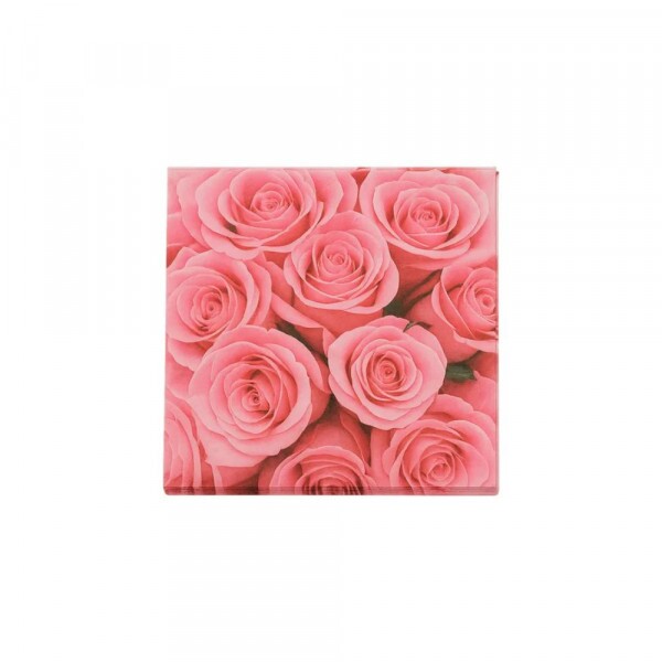 Guardanapo 33x33cm 20 Unidades Rosa Silver Festas