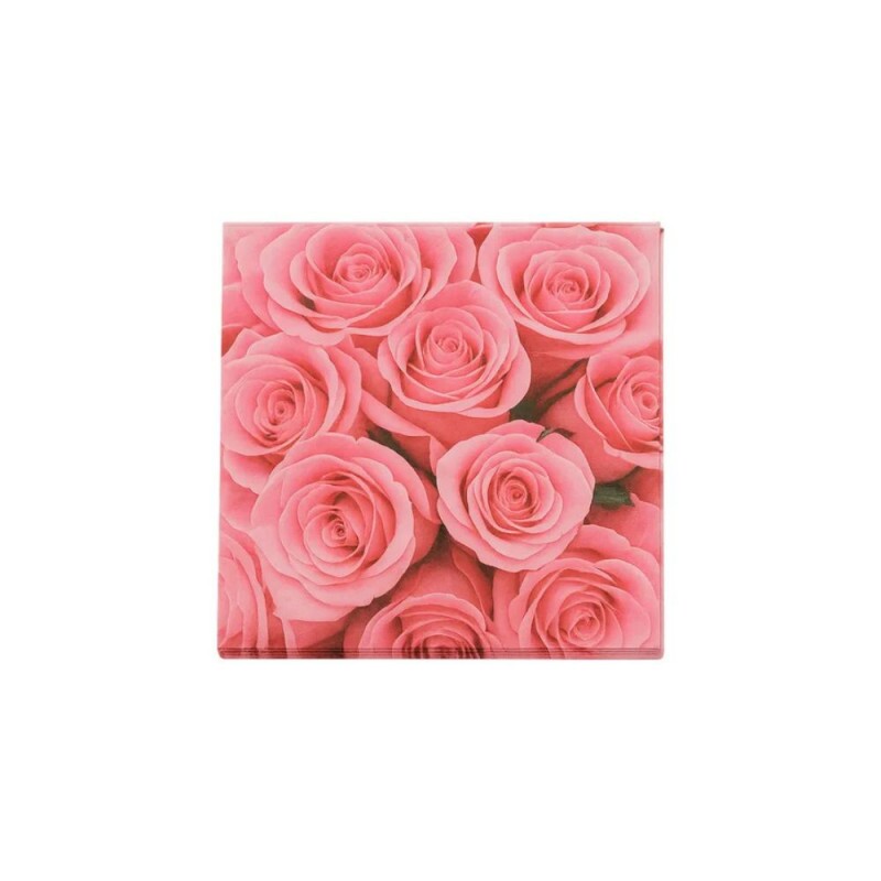 Guardanapo 33x33cm 20 Unidades Rosa Silver Festas