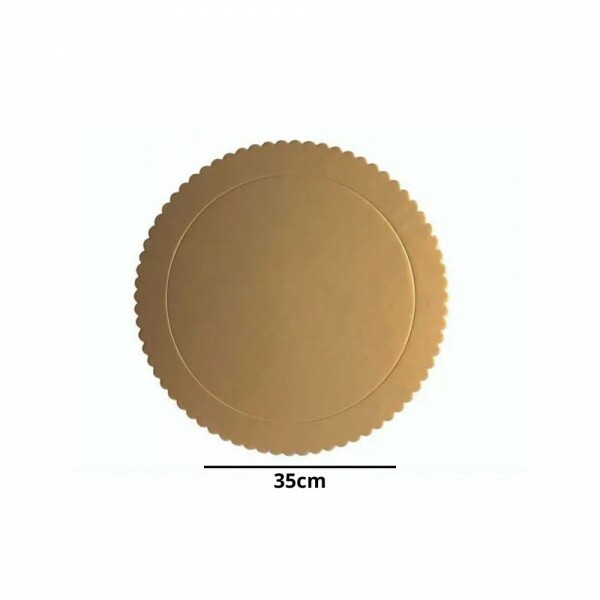 Cake Board Redondo 35cm Dourado Silver Festas