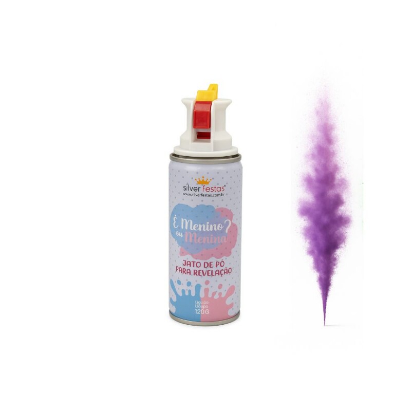 Jato De Po Revelacao Roxo 120g  Silver Festas