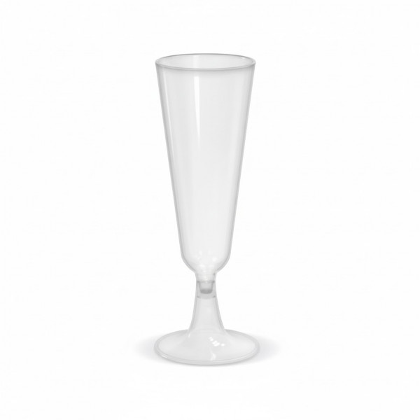 Taça de Champagne Cristal 150ml c/6 Unidades - Silver Plastic 