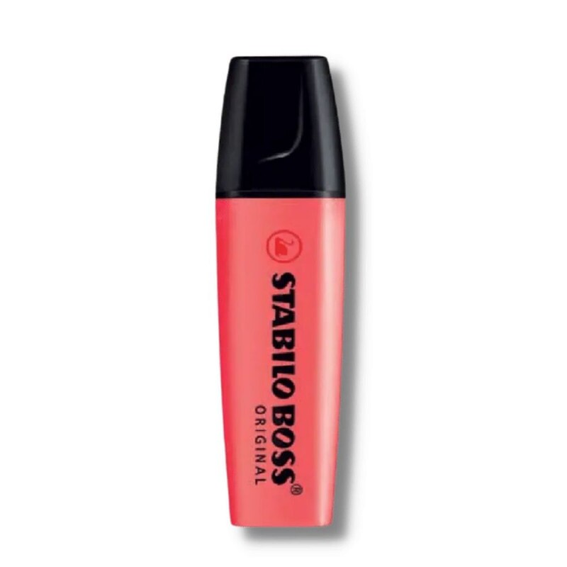 Marca Texto Boss Original Vermelho Neon Stabilo                