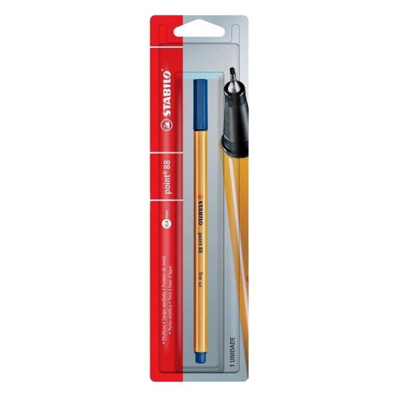 Caneta Fineliner Azul Stabilo            