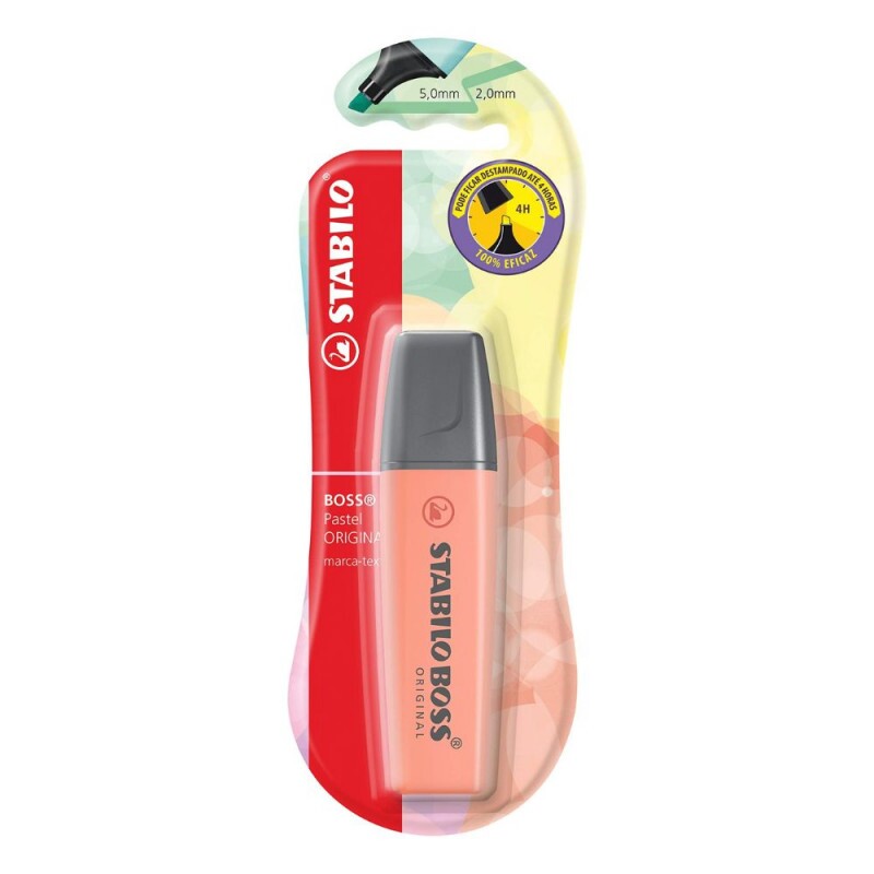 Marca Texto Boss Pessego Pastel Blister Stabilo                
