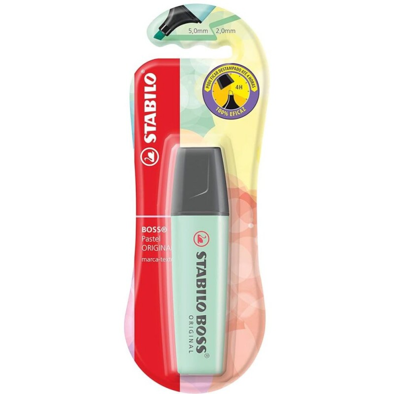 Marca Texto Boss Verde Pastel Blister Stabilo                