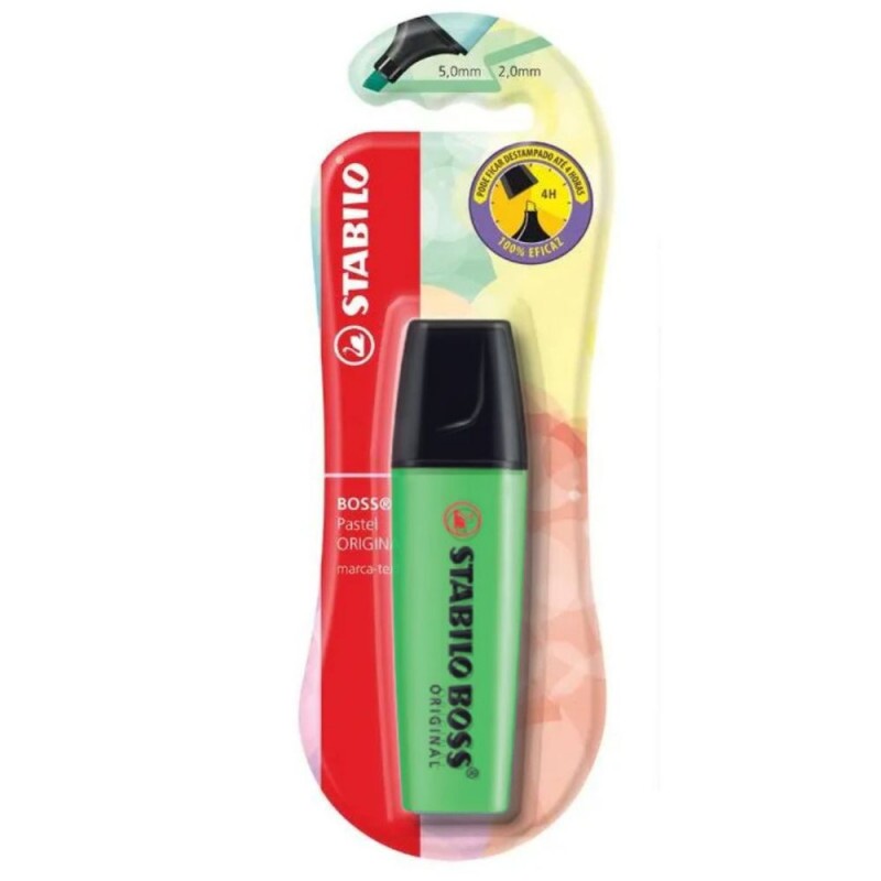 Marca Texto Boss Verde Neon Blister Stabilo                
