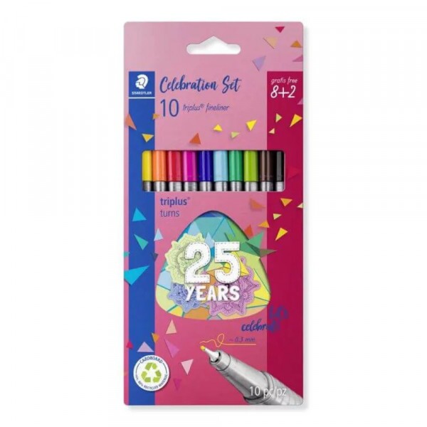Caneta Fineliner Triplus Blist 8 + 2 Staedtler     