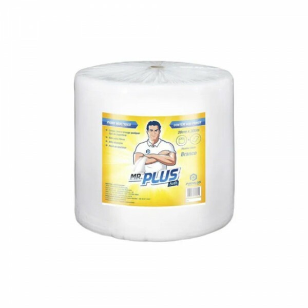 Pano multiuso Mr Plus 28cmX240m Com 600 Unidades Branco Talge