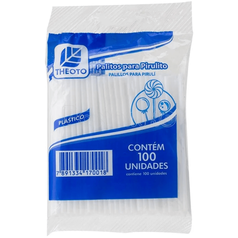Palito para Pirulito 100 Unidades - Theoto Palito para Pirulito 100 Unidades - Theoto
