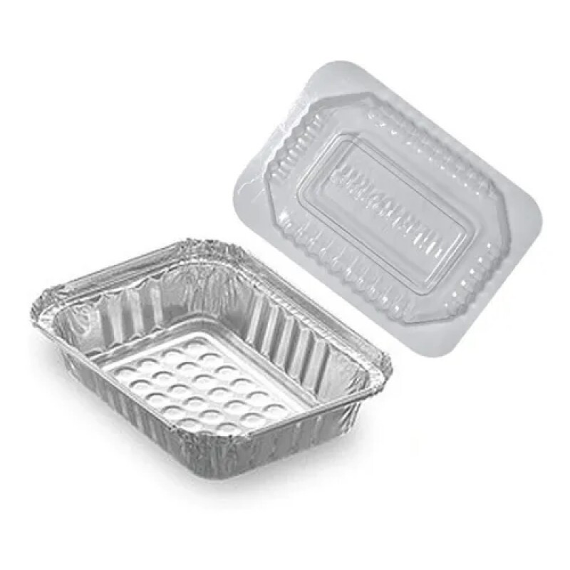 Bandeja de Alumínio c/ Tampa PET 1000ml 10 Unidades - Thermoprat