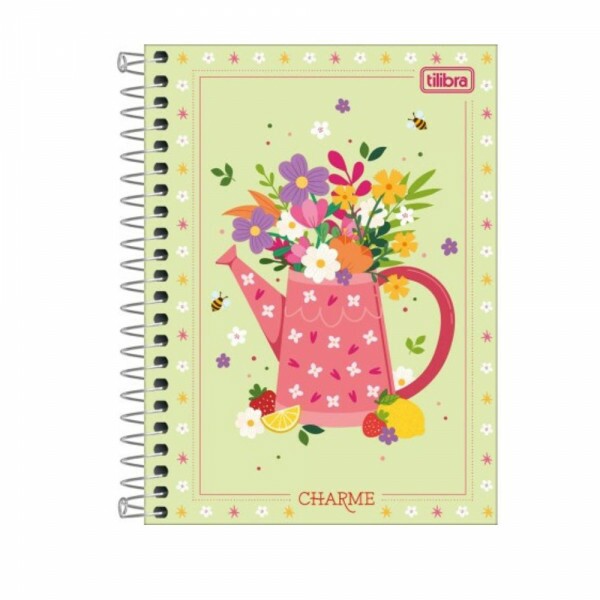 Caderneta Espiral Capa Dura 1/8 Charme 80 Folhas Tilibra Caderneta Espiral Capa Dura 1/8 Charme 80 Folhas Tilibra