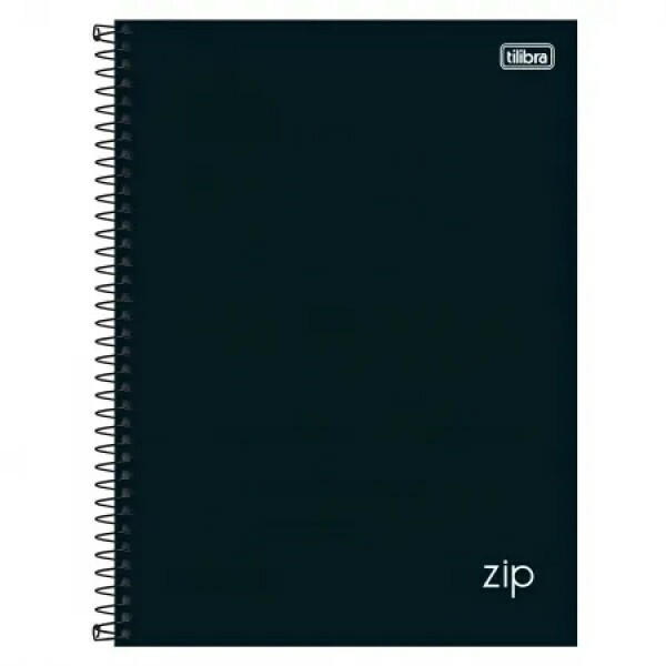 Caderno Zip Liso Preto 10 Matérias 200mmX275mm - Tilibra Caderno Zip Liso Preto 10 Matérias 200mmX275mm - Tilibra