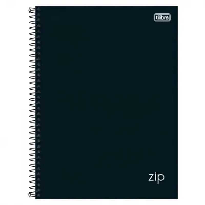 Caderno Zip Liso Preto 10 Matérias 200mmX275mm - Tilibra Caderno Zip Liso Preto 10 Matérias 200mmX275mm - Tilibra