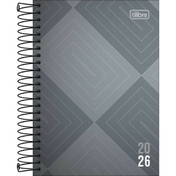 Agenda Zip Cinza 2026 129mmX187mm - Tilibra