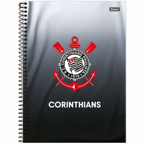 Caderno Corinthians A 1 Matéria 200mmX275mm - Foroni Caderno Corinthians A 1 Matéria 200mmX275mm - Foroni
