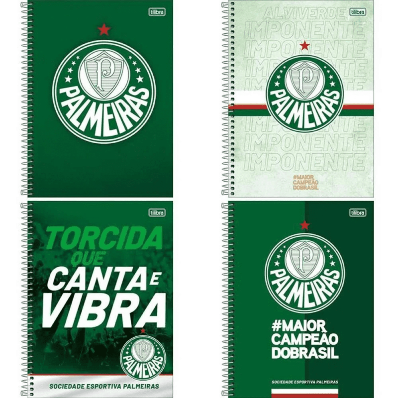 Caderno Palmeiras 1 Matéria 200mmX275mm - Tilibra Caderno Palmeiras 1 Matéria 200mmX275mm - Tilibra