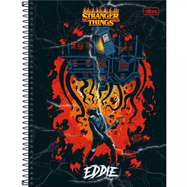 Caderno Stranger Things Eddie 1 Matéria 200mmX275mm - Tilibra Caderno Stranger Things Eddie 1 Matéria 200mmX275mm - Tilibra
