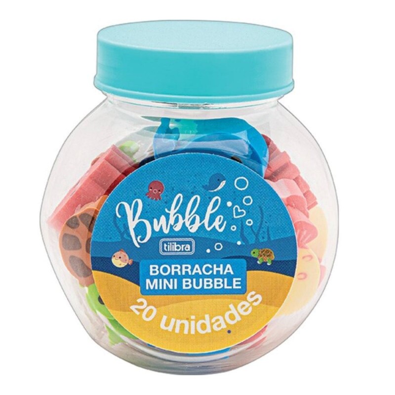Borracha Mini Bubble Com 20 Unidades Tilibra