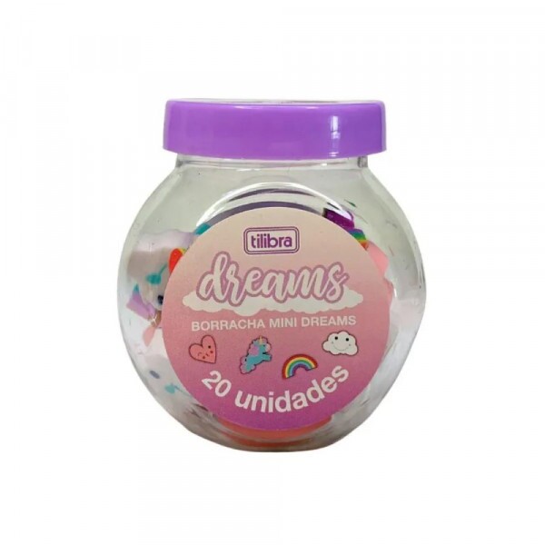 Borracha Mini Dreams Com 20 Unidades Tilibra