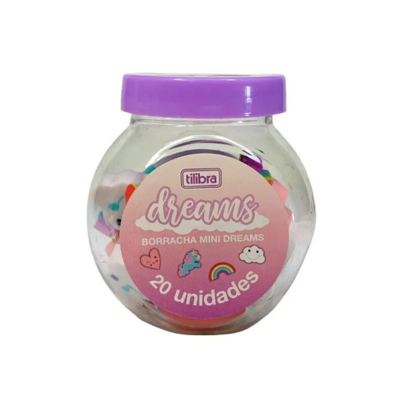 Borracha Mini Dreams Com 20 Unidades Tilibra