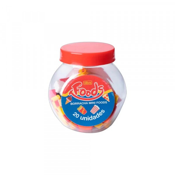 Borracha Mini Foods Com 20 Unidades Tilibra