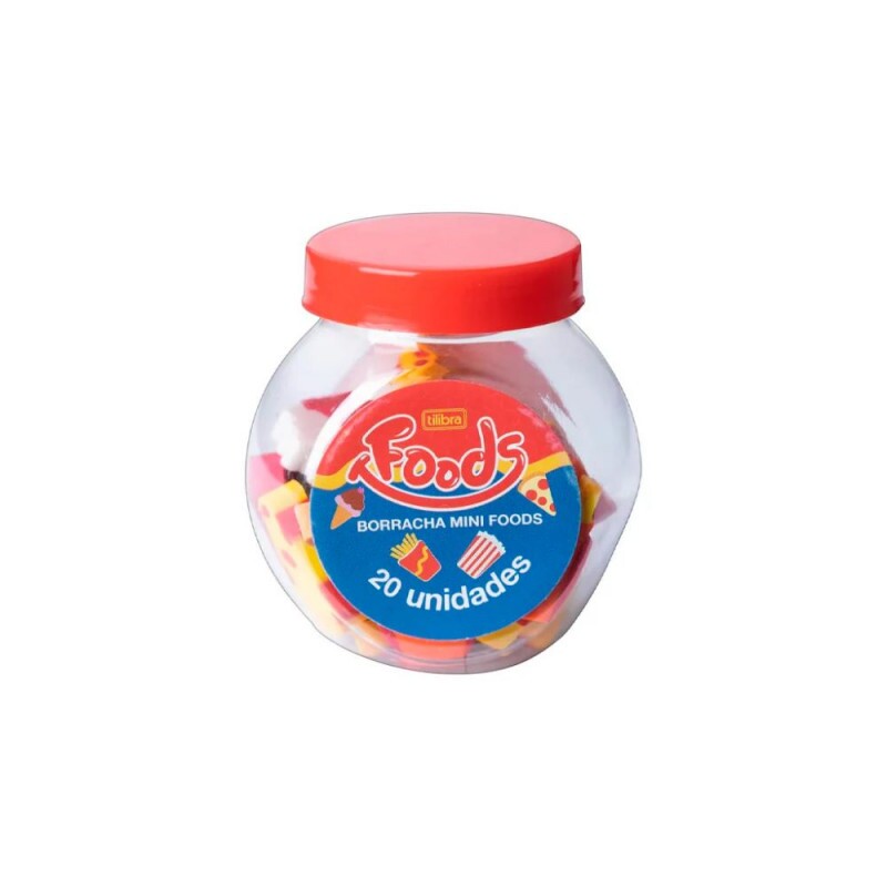 Borracha Mini Foods Com 20 Unidades Tilibra