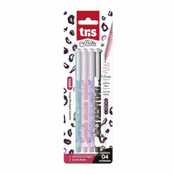 Caneta Esferográfica Holic Pets - Tris Caneta Esferográfica Holic Pets - Tris