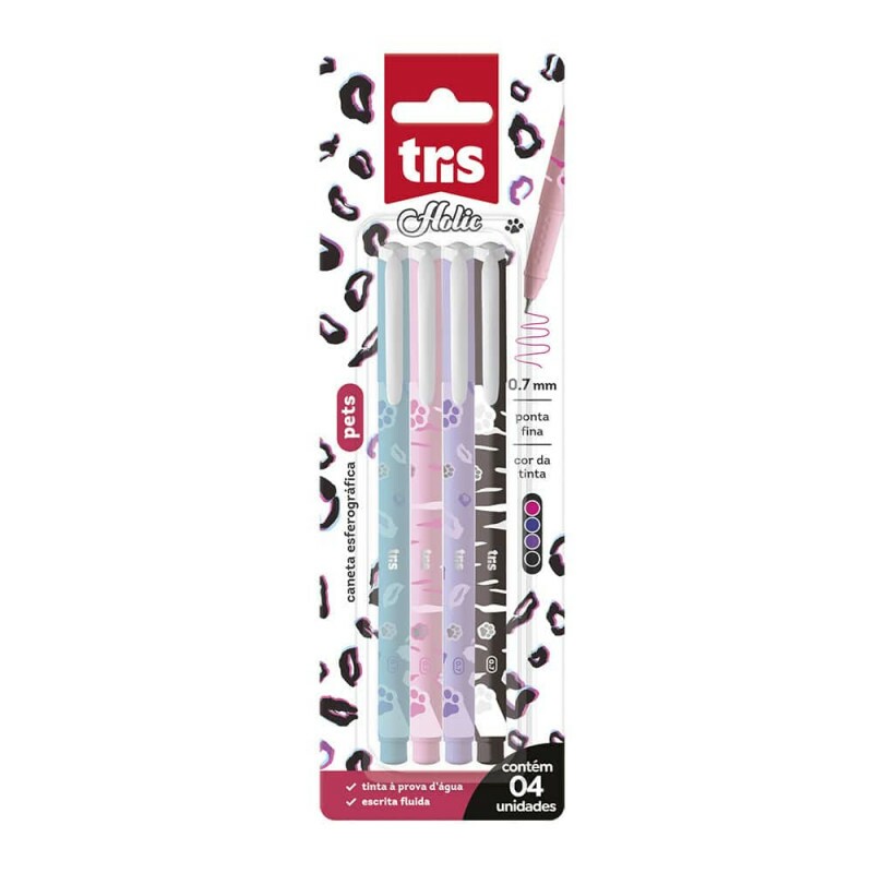 Caneta Esferográfica Holic Pets - Tris Caneta Esferográfica Holic Pets - Tris