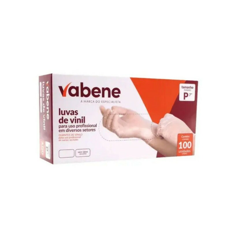 Luva De Vinil P Com Po 100 Unidades Vabene