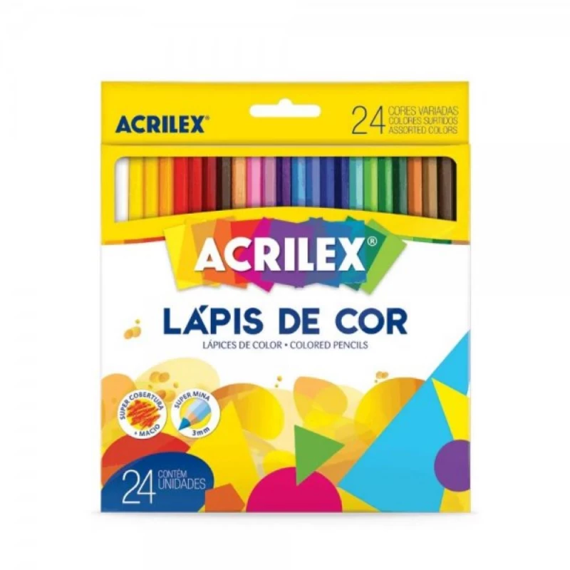 Lapis De Cor Com 24 Cores Acrilex